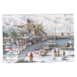 PEEL CASTLE & HARBOUR - PACK OF 5 CHRISTMAS CARDS XMO9